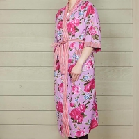 Lilac Rose Floral Dressing Gown